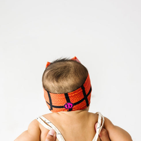 printed-fab-basketball Baby Bling Bows clips headbands - Sophia's Style-